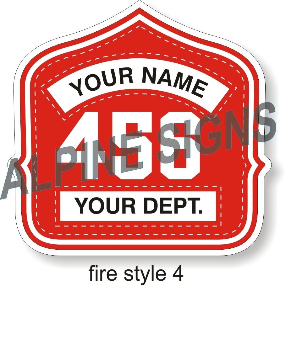 Fire Firefighter Engineer Helmet Shield Sticker Custom Just Etsy