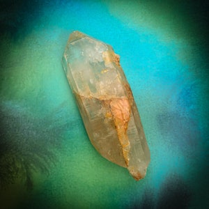 Columbian Lemurian Light Blue Mist Quartz Crystal Point (118g)