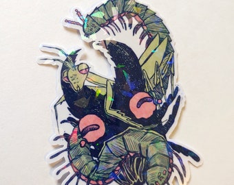 Bug Hug Holographic Sticker