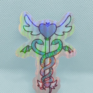 Naklejki holograficzne Cadaceus of Love