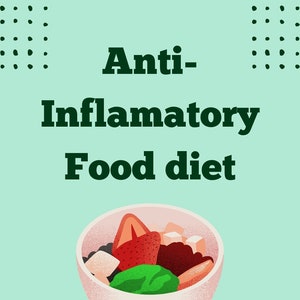 Peut inclure: Un bol de nourriture colorée avec des fraises, du tofu et des épinards. Le texte "Anti-Inflammatory Food diet" est au-dessus du bol. Le texte "made by TheSuperHuman" est en dessous du bol.