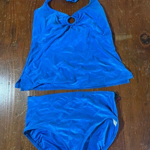 Vintage Roxanne Speciality Store Swimsuit Tankini Mediterranean Two Piece Swimsuit