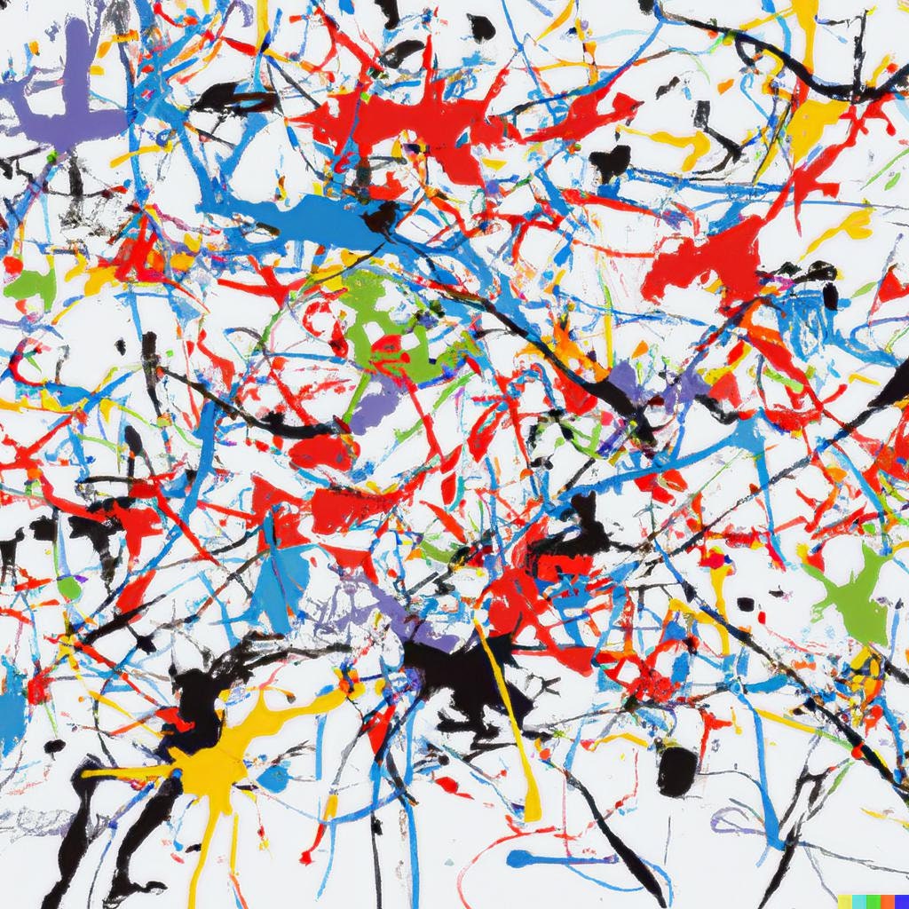 Abstract Splatter Art, Jackson Pollock Style, Wall Art, Modern Abstract Art