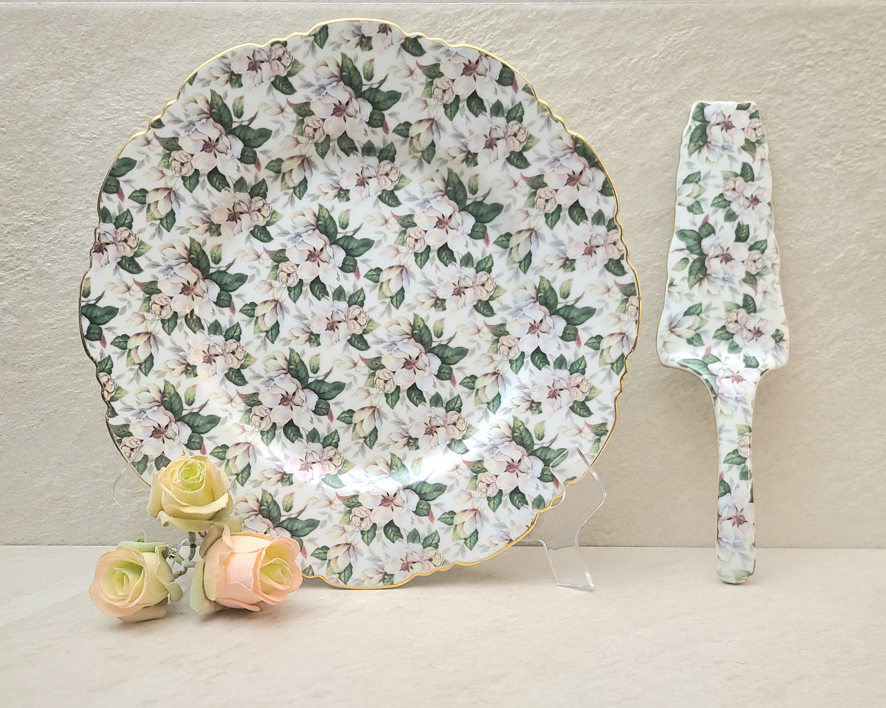 Formalities by Baum Bros Porcelain Cake Plate and Server Etsy