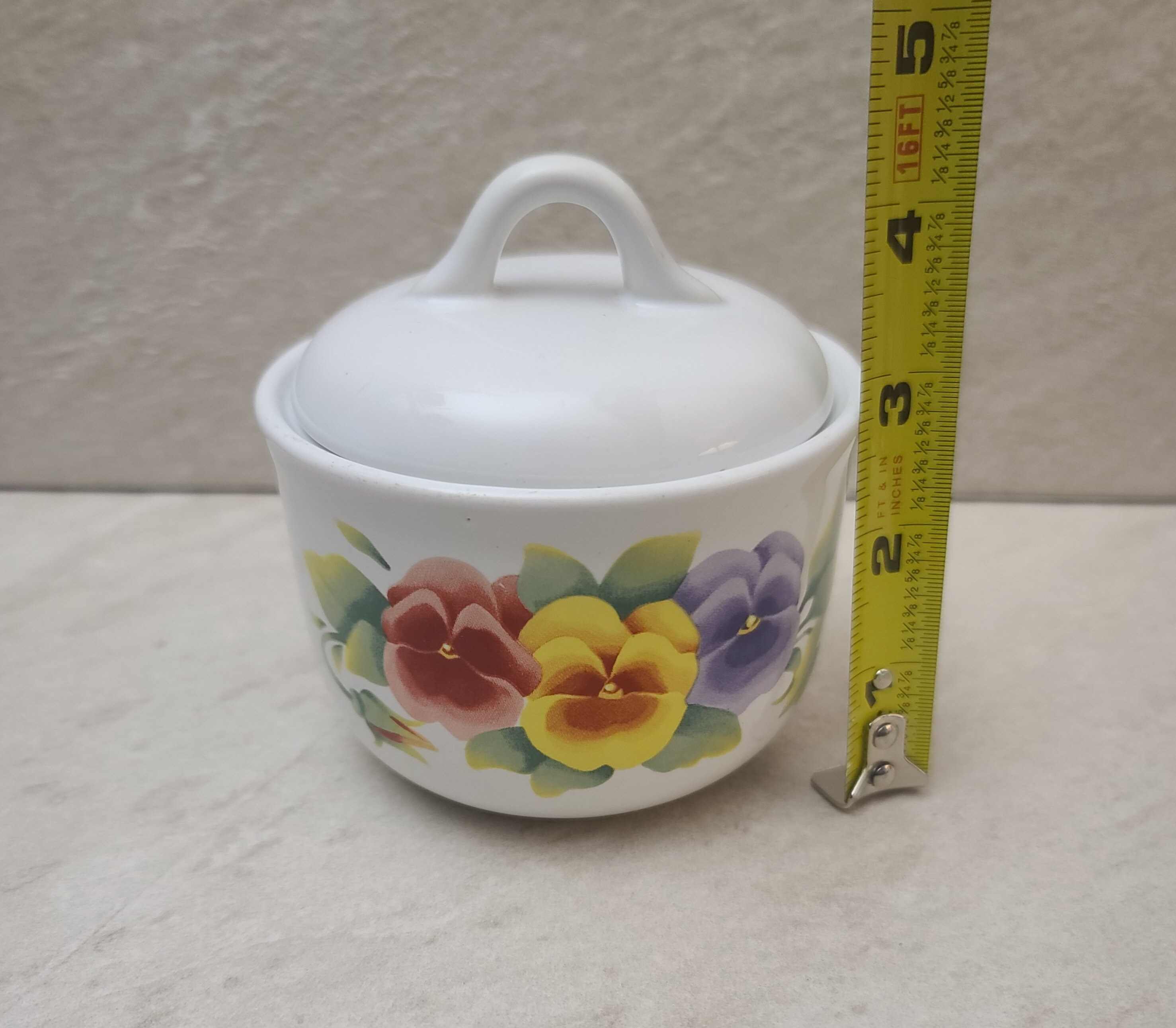 Vintage Corelle Coordinates Stoneware Summer Blush Sugar Bowl and