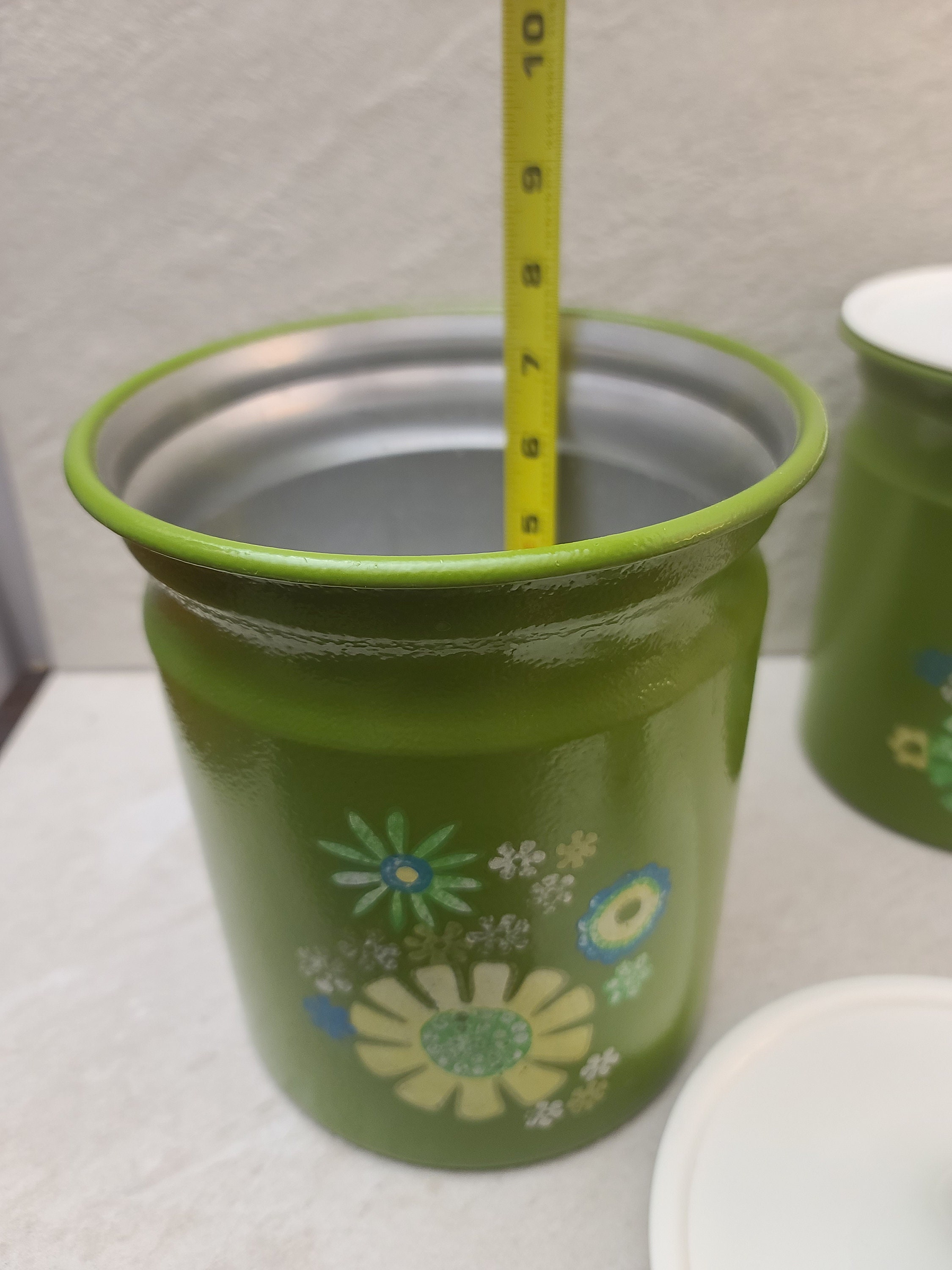 Vintage 1960's Kromex Daisy Flower Power 3 Nesting Aluminum