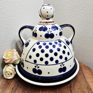 Vintage Polish Pottery Cheese Lady - Etsy