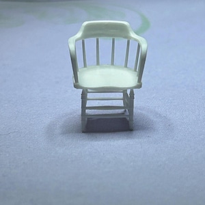 3D resin printed O scale Quarter scale 1:48 saloon chair white resin