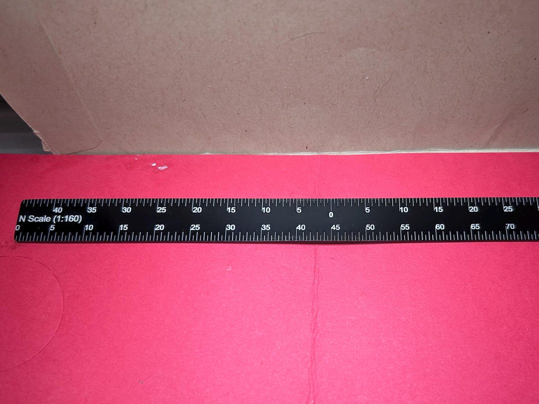 7 Inch Aluminum 2 Sided Laser Engraved Scale Ruler; 1:160 N Scale Feet ...