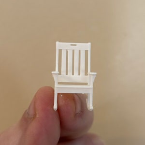 3D resin printed O scale 1:48 Quarter scale mission style rocker white resin