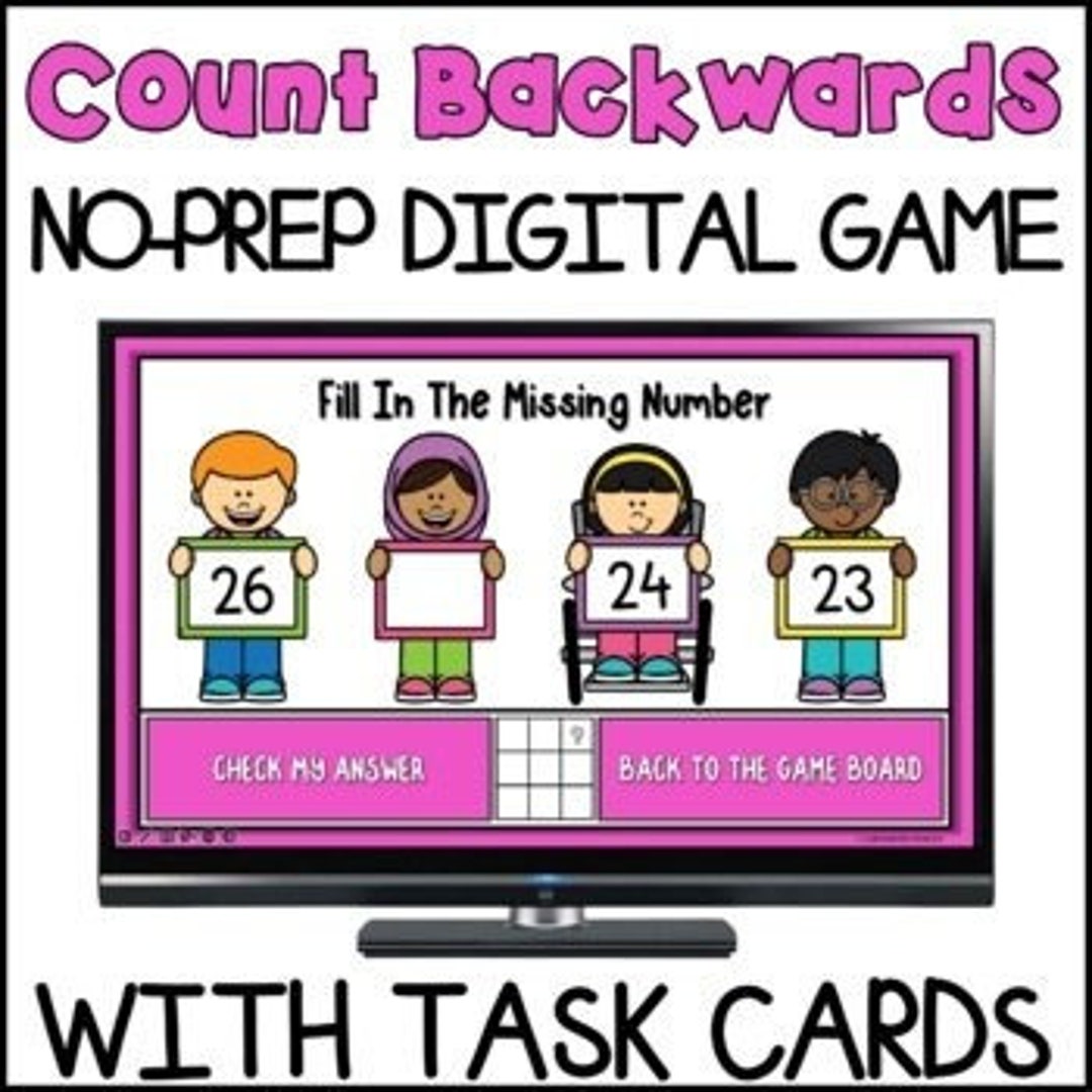 Counting Backwards Game N Task Cards Number Sequencing Missing Number