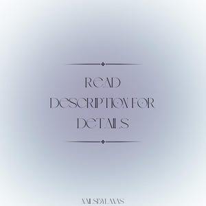 May include: A gradient background with the text "READ DESCRIPTION FOR DETAILS" in a serif font. The text is centered and framed by decorative lines. The bottom of the image has the text "NAILSBYLAWAS".