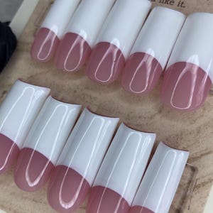Low French | Press-On Nails L (Square)