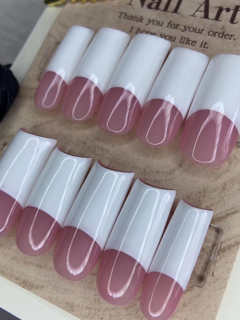 Low French | Press-On Nails L (Square)