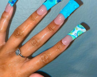 Freestyle Turquoise Press-On Nails
