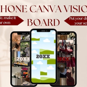 iPhone Wallpaper Canva Template | Vision Board | Mood Board | iPhone Wallpaper | High Resolution IOS | Digital Wallpaper