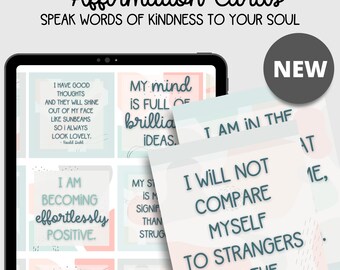 Mini Affirmation Cards, Kindness Lunch Box Notes, Classroom Encouragement Cards, Digital Download, Printable