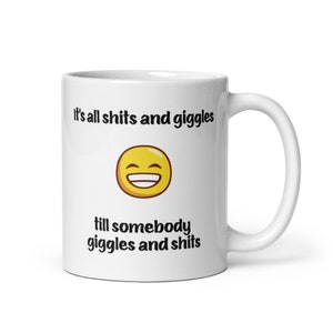 skiter och fnissar kaffemugg