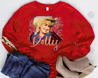 Dolly Parton Western Graphic, Retro Country Music Design (PNG SVG Digital Download)