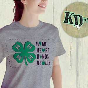 4H T-Shirt Design for Sublimation, PNG, SVG, Instant Download