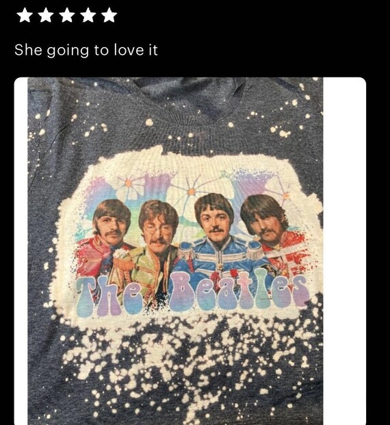 THE BEATLES “Let It Be”ヴィンテージTシャツ コピーライト Retro 60s Beatles PNG, Sublimation Design, DTF Transfer (digital