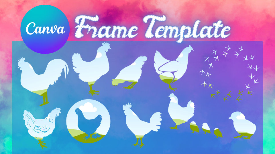 Chicken Canva Frame Bundle, 10 Fillable Frames (digital Download) - Etsy