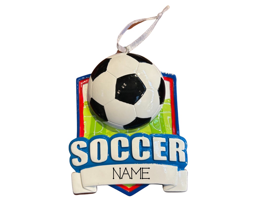 Personalized Soccer Ornament, Custom Gift, Sports Christmas Ornament