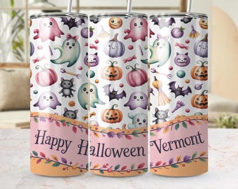 Omslagdoek Halloween-spookbeker | Kawaii pastel png-ontwerpen (digitale download)