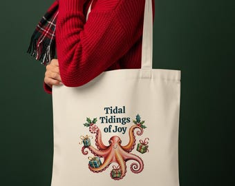 Octopus Christmas PNG | Watercolor Holiday Clipart (Digital Download)
