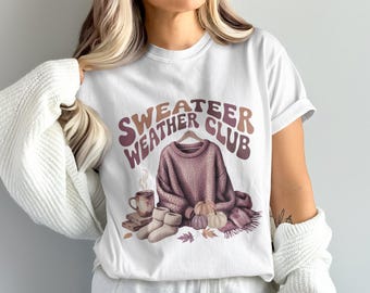 Sweater Weather Club PNG: Cozy Fall Sublimation Design (Digital Download)