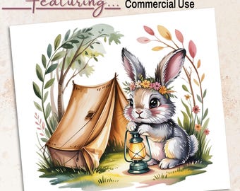 Baby bos kampeerdieren png-set | Transparante clipart van 300 dpi