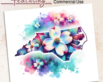 Kornoeljebloem uit North Carolina, png-bestand: staat silhouet clipart (300 dpi)