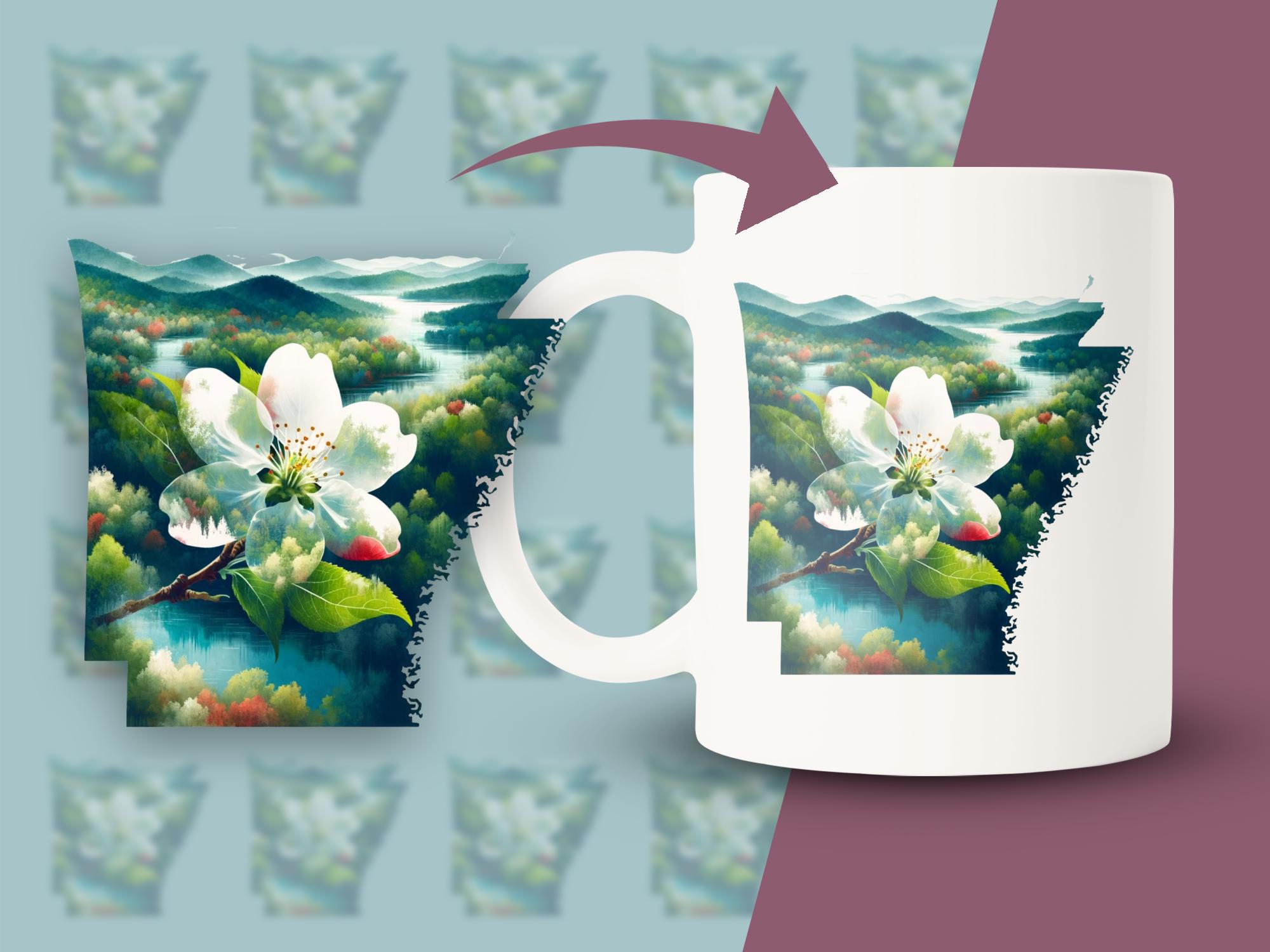 Arkansas Apple Blossom PNG: Watercolor State Flower Clipart (commercial ...