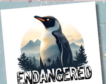 Penguin PNG: Galapagos Wildlife Sublimation Art (Commercial License, 300 DPI)