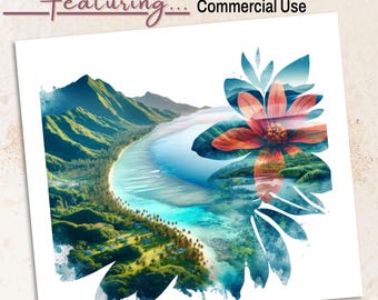 Bloem van de staat Amerikaans-Samoa PNG: aquarel clipart, Paogo Blossom (commercieel gebruik, digitale download