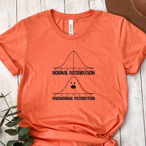 Paranormal Distribution Halloween Math Teacher Shirt | Funny Unisex Jersey Tee for Educators & Math Lovers