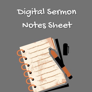 Digital Sermon Notes Sheet