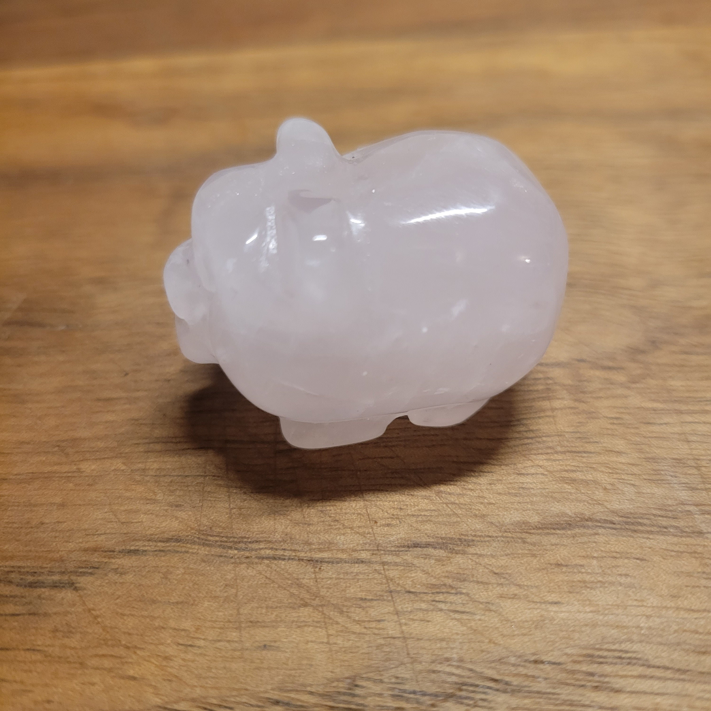 ブラジル産ローズクォーツ豚の彫刻。1.25インチ - Etsy 日本