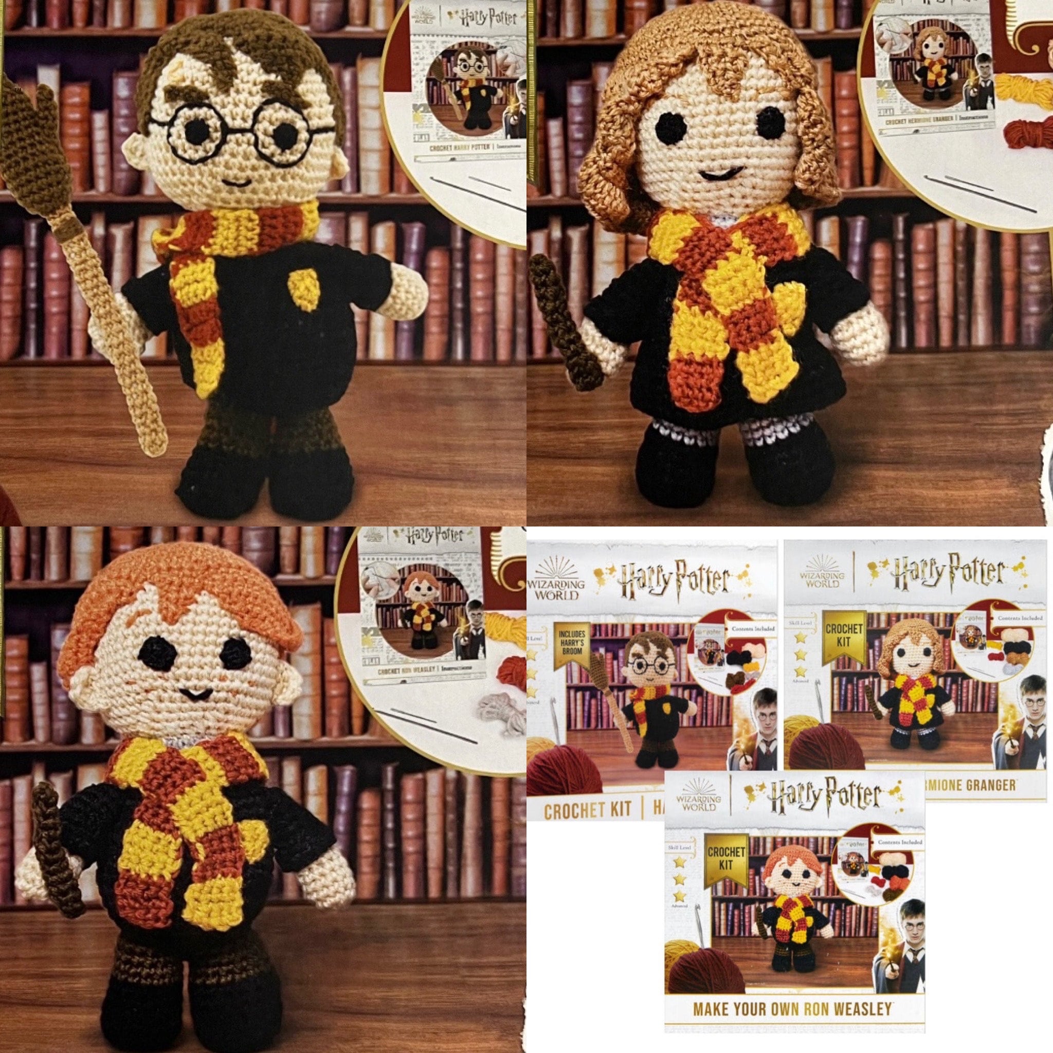 Harry Potter Crochet Kit Make Your Own Harry Potter/hermione Granger/ Ron  Weasley -  Australia