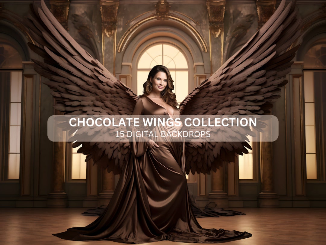 Chocolate Angel Wings Digital Backdrops: Maternity Photography (JPG) - Etsy