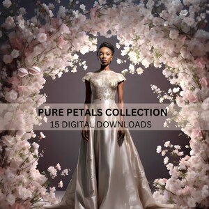 20 White Floral Digital Backdrops, Studio Backdrop Overlays, Maternity Backdrop Overlays, Photoshop Overlays