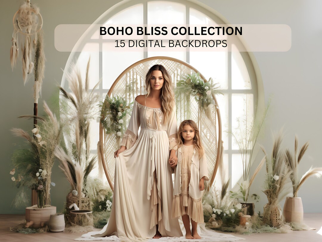 15 Digital Backdrops, Boho Maternity Sets, Maternity Backdrop Overlays ...