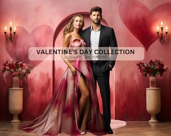 25 fondos de fotografía para San Valentín: superposiciones románticas de retratos (descarga digital)