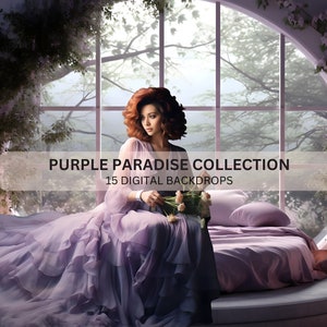 PURPLE Digital Backdrops, Purple Bedroom, Maternity Backdrop Overlays, Studio Backdrop Overlays, Fine Art Textures, Photoshop Overlays