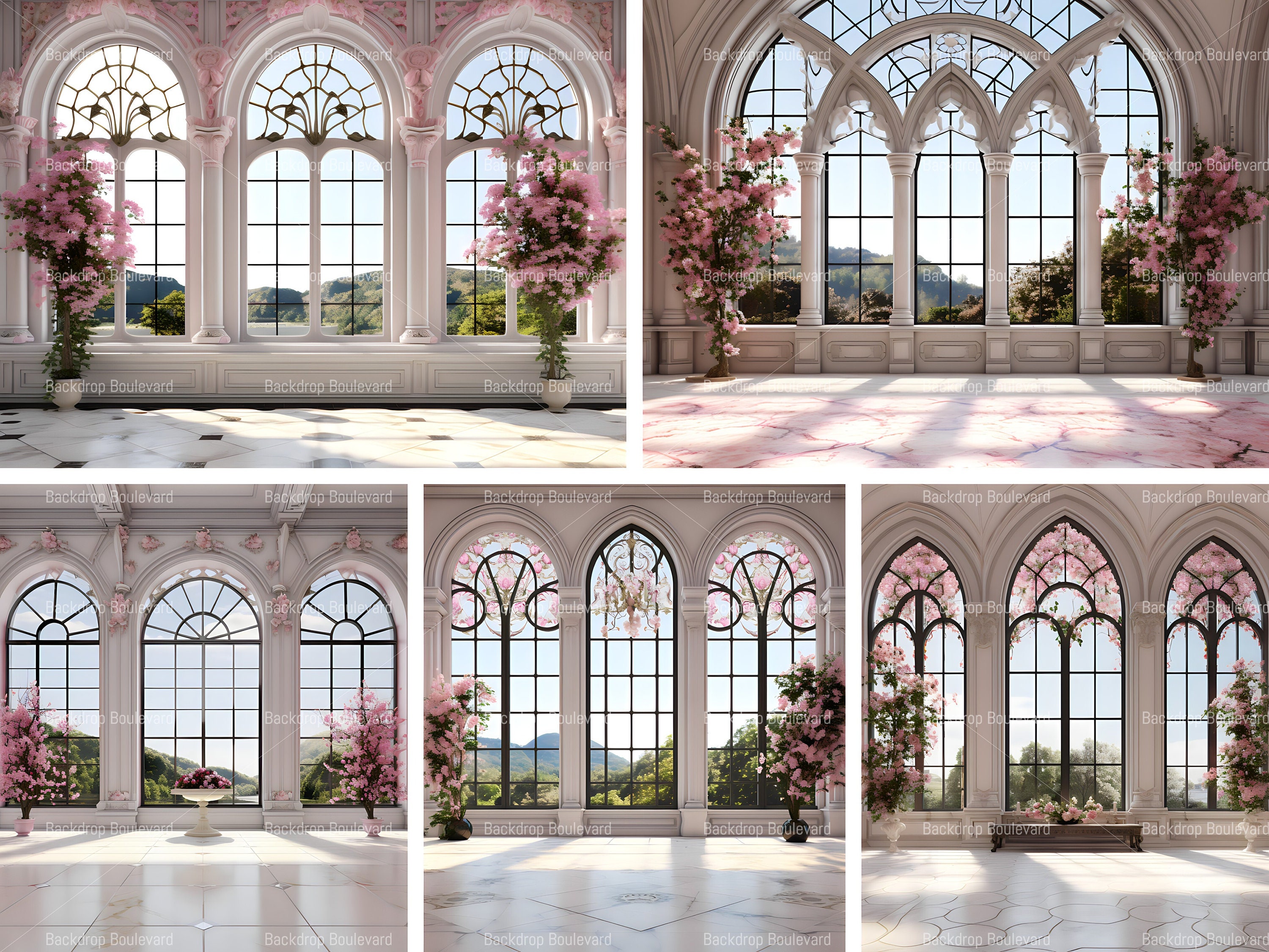 10 Elegant White Room Digital Photography Backdrops, Photoshop Overlays ...
