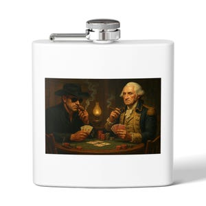 Vintage Poker Themed Stainless Steel Flask, Unique Gift for Gamers, Perfect for Holidays, Ideal for Parties, Cool Accessory for Outdoors