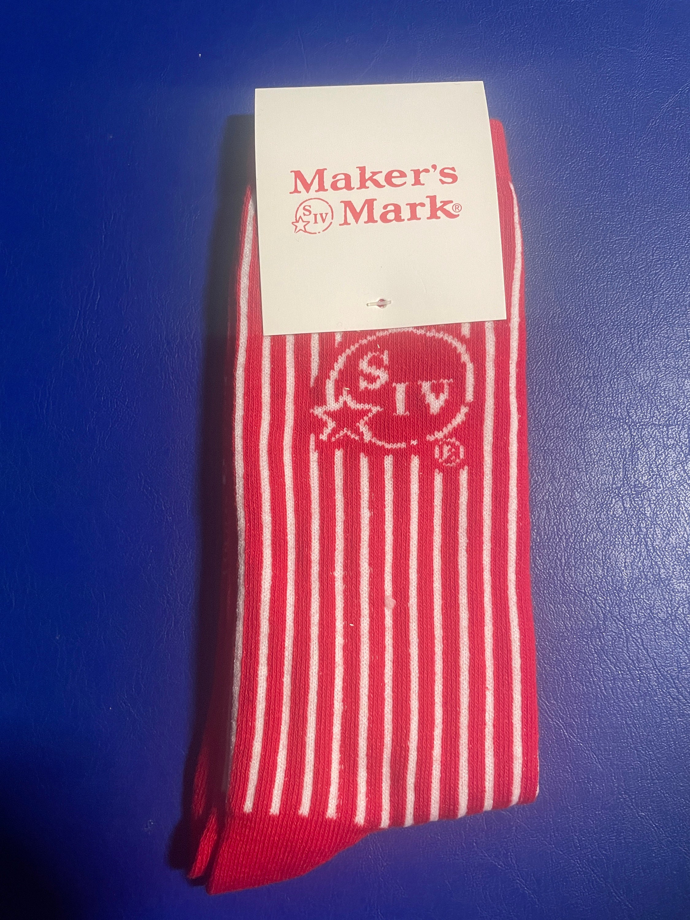 Makers mark limited edition new red white socks etsy