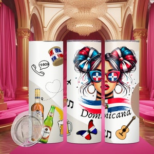 Dominicana-20 onzas. diseño soy dominicana para vasos de 20 onzas.