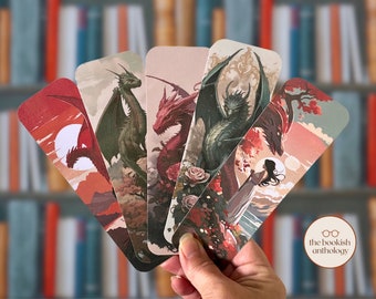 Drachen-Lesezeichen | Feminine Lesezeichen für Sie | Geschenk für Bücherliebhaber | Romantische Lesezeichen | Fantasy-Lesezeichen | Lesezeichen für Leseratten | Buchclub