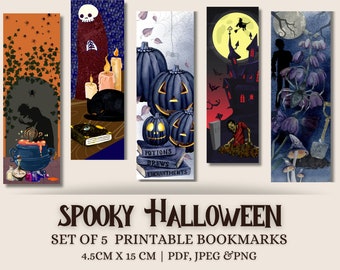 Halloween printable bookmark halloween bookmark halloween printable for kids halloween bookmark printable spooky bookmark